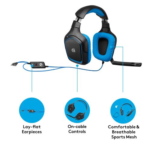 Logitech G430 Wired Gaming Headset - Image 2