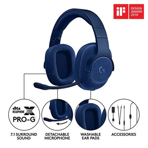 Logitech G433 Wired Gaming Headset (Blue) - Image 3