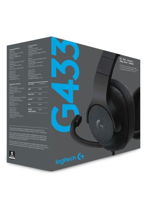 Logitech G433 Wired Gaming Headset (Black) - Image 2