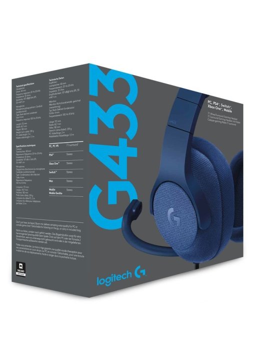 Logitech G433 Wired Gaming Headset (Blue) - Image 4