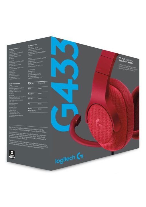 Logitech G433 Wired Gaming Headset (Red) - Image 3
