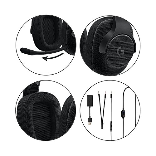 Logitech G433 Wired Gaming Headset (Black) - Image 3