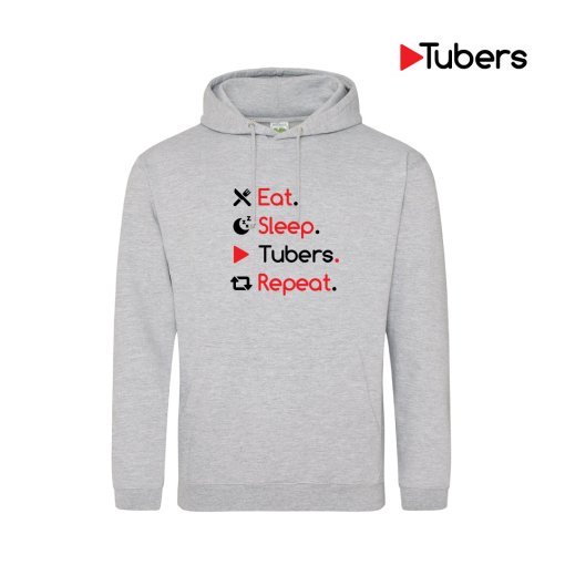 Eat Sleep Tubers Repeat Hoodie (Grey)