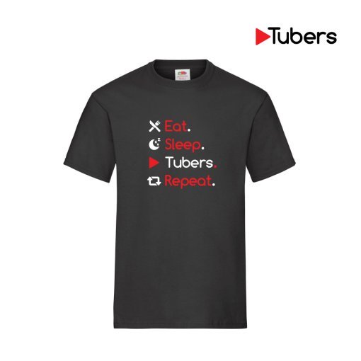 Eat Sleep Tubers Repeat T-Shirt (Black)