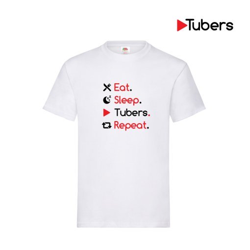 Eat Sleep Tubers Repeat T-Shirt (White)