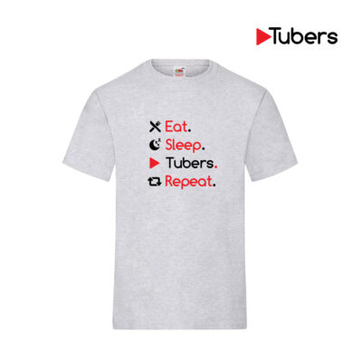 Eat Sleep Tubers Repeat T-Shirt (Grey)