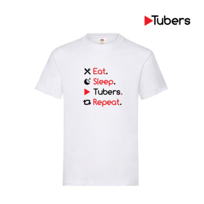Eat Sleep Tubers Repeat T-Shirt (White)