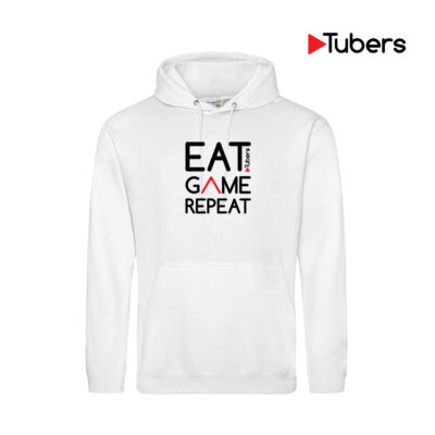 Eat Tubers Game Repeat Hoodie (White)